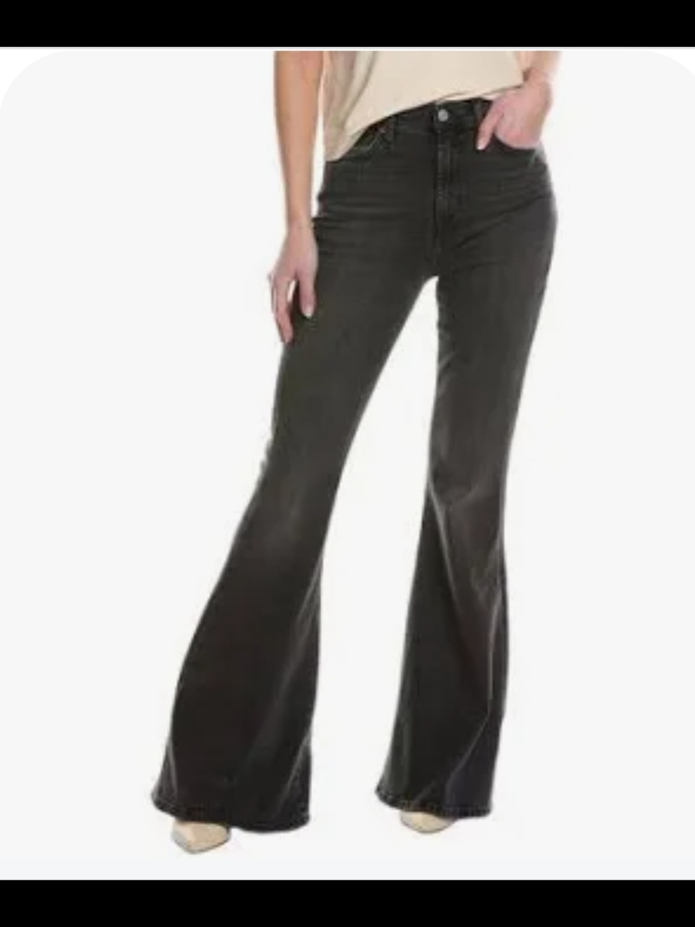 7 For All Mankind Black Denim Jeans with Branded Interior Tag
